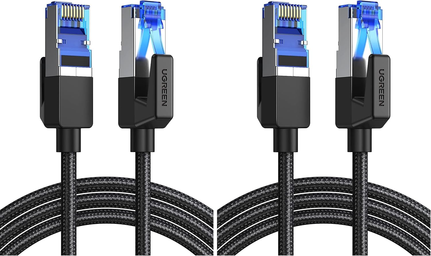 سعر ومواصفات UGREEN Cat8 Pure Copper Ethernet Cable Braided 10m (Black) (Pack of 2) (B0HF5G3XX9) على Amazon EG