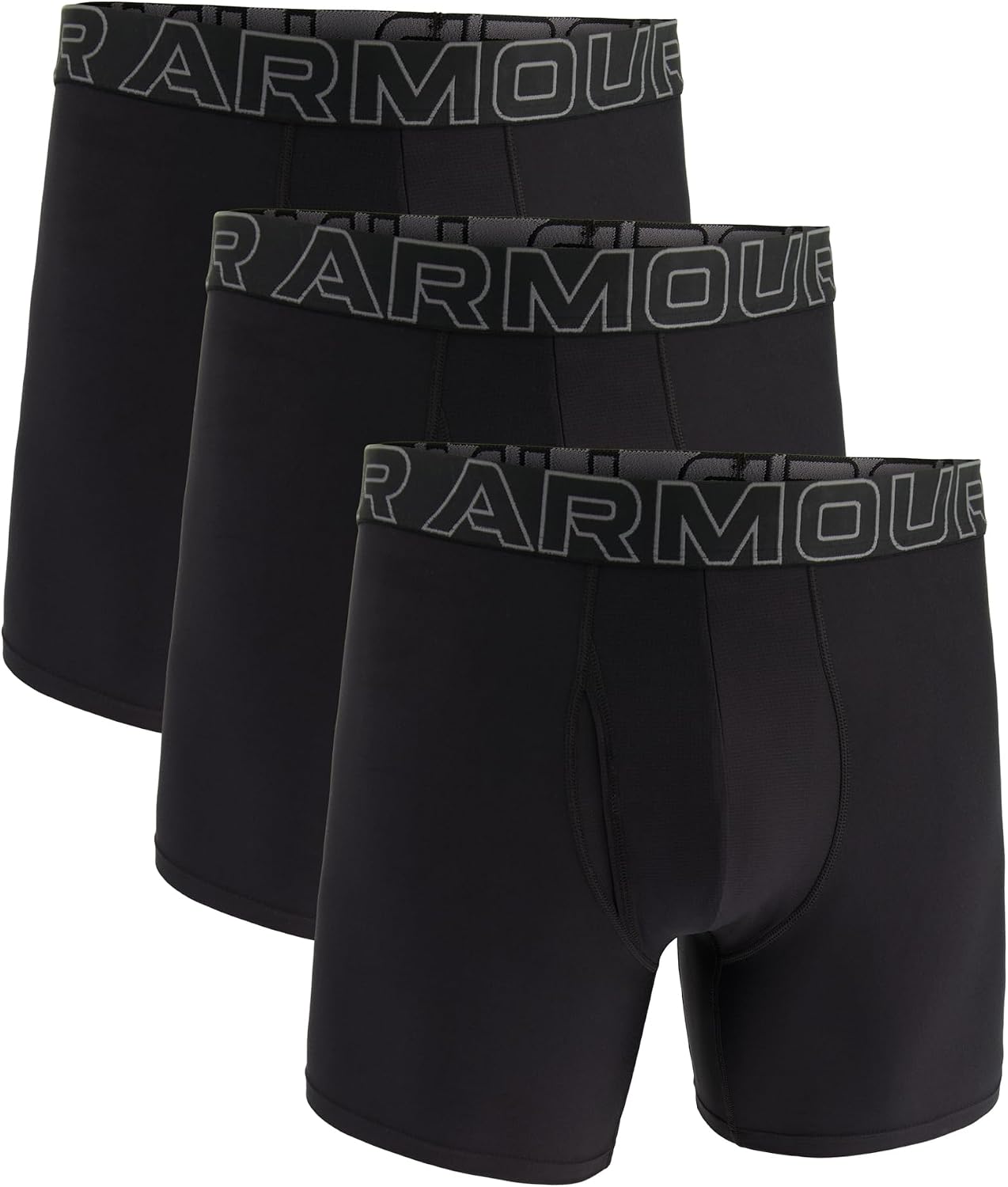 سعر ومواصفات اندر ارمور Under Armour Mens UA Performance Tech 6-inch 3 Pack Solid Boxer Briefs Boxer Briefs (pack of 3) (B0CBKYG788) على Amazon EG