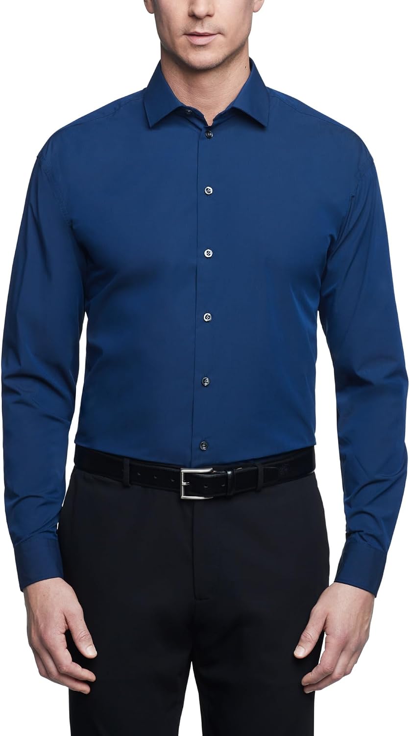 سعر ومواصفات كينيث كول نيو يورك UNLISTED Men's Dress Shirt Regular Fit Solid Dress Shirt (B07DPM5PV9) على Amazon EG