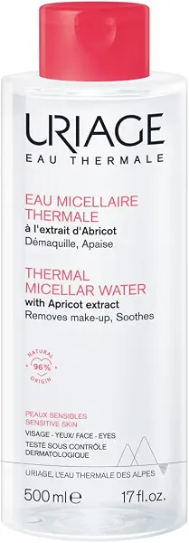 سعر ومواصفات Uriage Thermal Micellar Water for Sensitive Skin 17 fl.oz. | Oil- free Cleansing Care - Gentle Makeup Remover, Suitable for Sensitive Skin | Removes Excess of Dirt and Makeup While Soothing the Skin (B09Z7BQ357) على Amazon EG