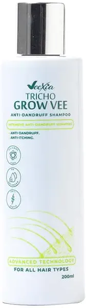 سعر ومواصفات Veexia Tricho Grow Vee Anti Dandruff Shampoo for Men & Women | Japanese Formula with Fluidipure 8G™ & Piroctone Olamine | Eliminates Fungal & Bacterial Dandruff | Sulfate Free | 200ml (B0FFH782JK) على Amazon EG
