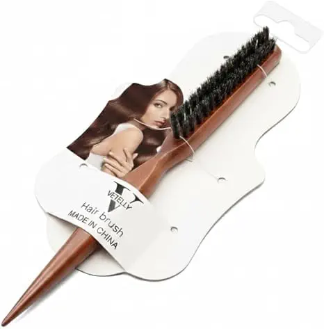 سعر ومواصفات VETELLY- Professional Wooden Hair Brush, Dual Nylon Bristles, Salon Styling and Detangling Brush (B0F92LYDKK) على Amazon EG