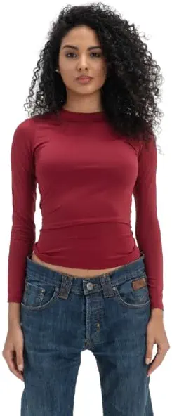 سعر ومواصفات Virmo Womens Round Neck Long Sleeve BT001-BRG Modern (pack of 1) (B0DXD85VRV) على Amazon EG