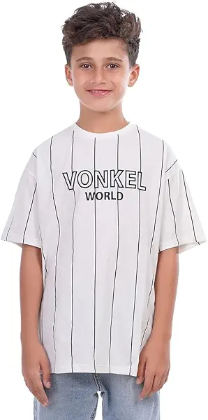 سعر ومواصفات Vonkel Boys Stripped Print Vonkel Shirt (pack of 1) (B0D3H2CF3F) على Amazon EG