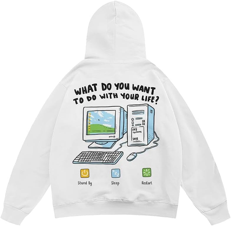 سعر ومواصفات ان يور شوز سترة بقلنسوة كبيرة الحجم بعبارة What Do You Want (B0HM3VRYQL) على Amazon EG