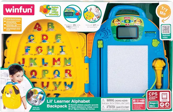 سعر ومواصفات winfun شنطة ظهر بتصميم الحروف الأبجدية تعليمية من وين فن (B09Z6CSG9S) على Amazon EG