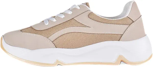 سعر ومواصفات womens Perforated Leather Sneakers-Beige Hiking Shoe (B0F29PF565) على Amazon EG