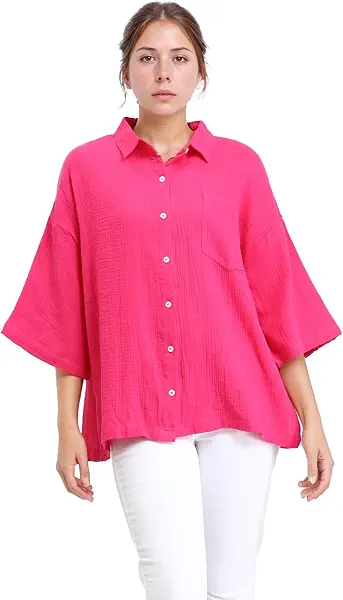 سعر ومواصفات Womens Short Sleeve Shirt Women Short Sleeve Shirt (B0CJY6GR1W) على Amazon EG