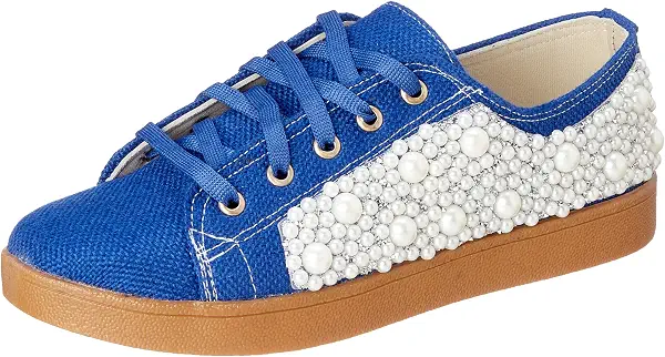 سعر ومواصفات B&W womens B&W-W001-Blue-38 Sneaker (B0DV9YZ3T6) على Amazon EG