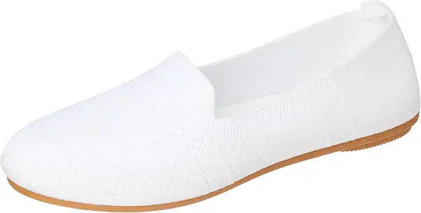 سعر ومواصفات B&W womens B&W-W037-White/White Ballet Flat (B0FM8GT8Q8) على Amazon EG