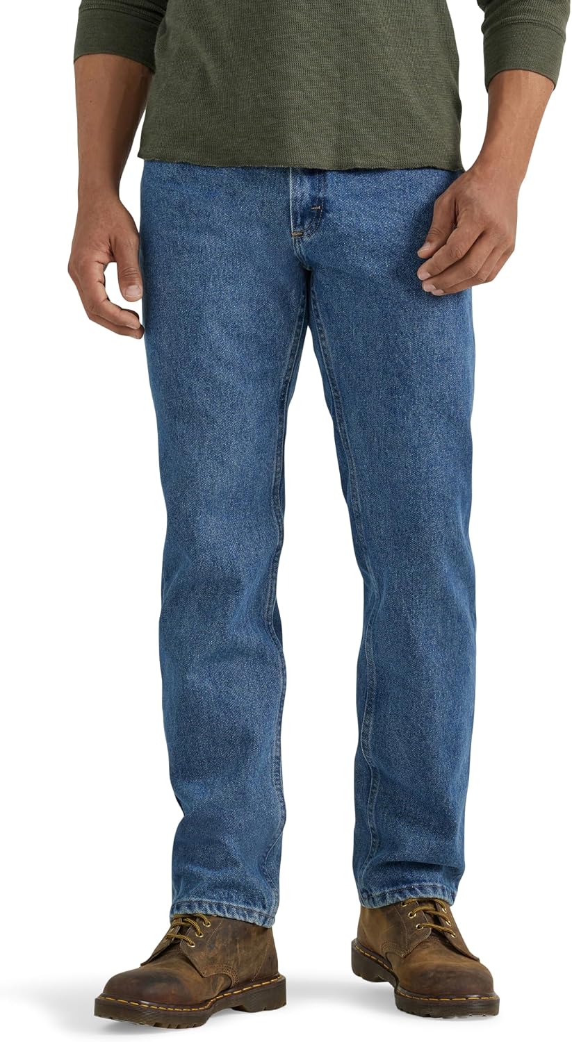سعر ومواصفات Wrangler Authentics Men's Classic 5-Pocket Regular Fit Cotton Jean, Stonewash Dark, 36W x 31L (B01CTPRDPI) على Amazon EG