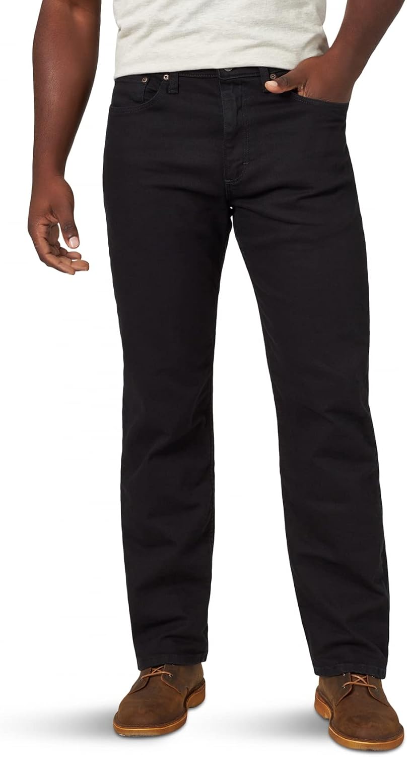 سعر ومواصفات Wrangler Authentics Men's Classic Relaxed Fit Jean, Black Flex, 56W x 30L (B07VG8Z1JK) على Amazon EG