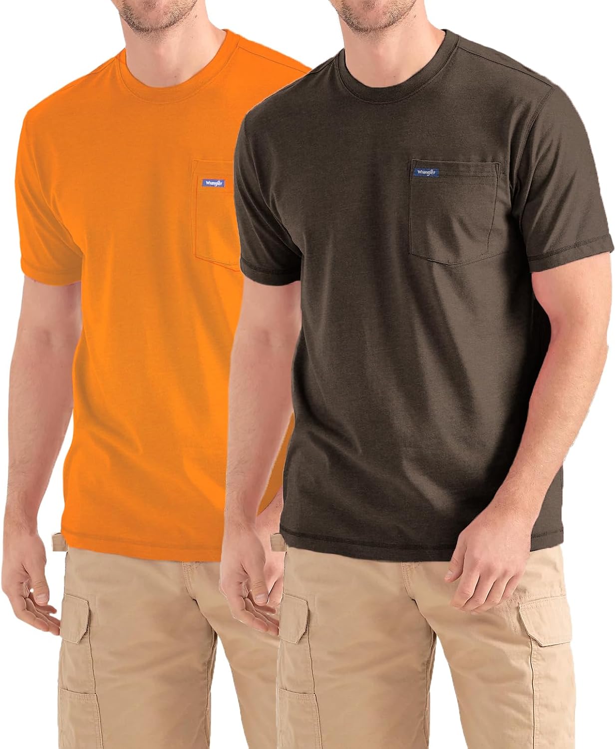 سعر ومواصفات Wrangler T-Shirt Big and Tall - 2 Pack Short Sleeve Cotton Tee with Chest Pocket (B0CPR7NVRB) على Amazon EG
