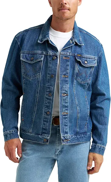 سعر ومواصفات Wrangler رانجلر جاكيت جينز رجالي طويل الحجم بقصة رعاة البقر الغربية غير مبطنة (B0BZJMYLX8) على Amazon EG