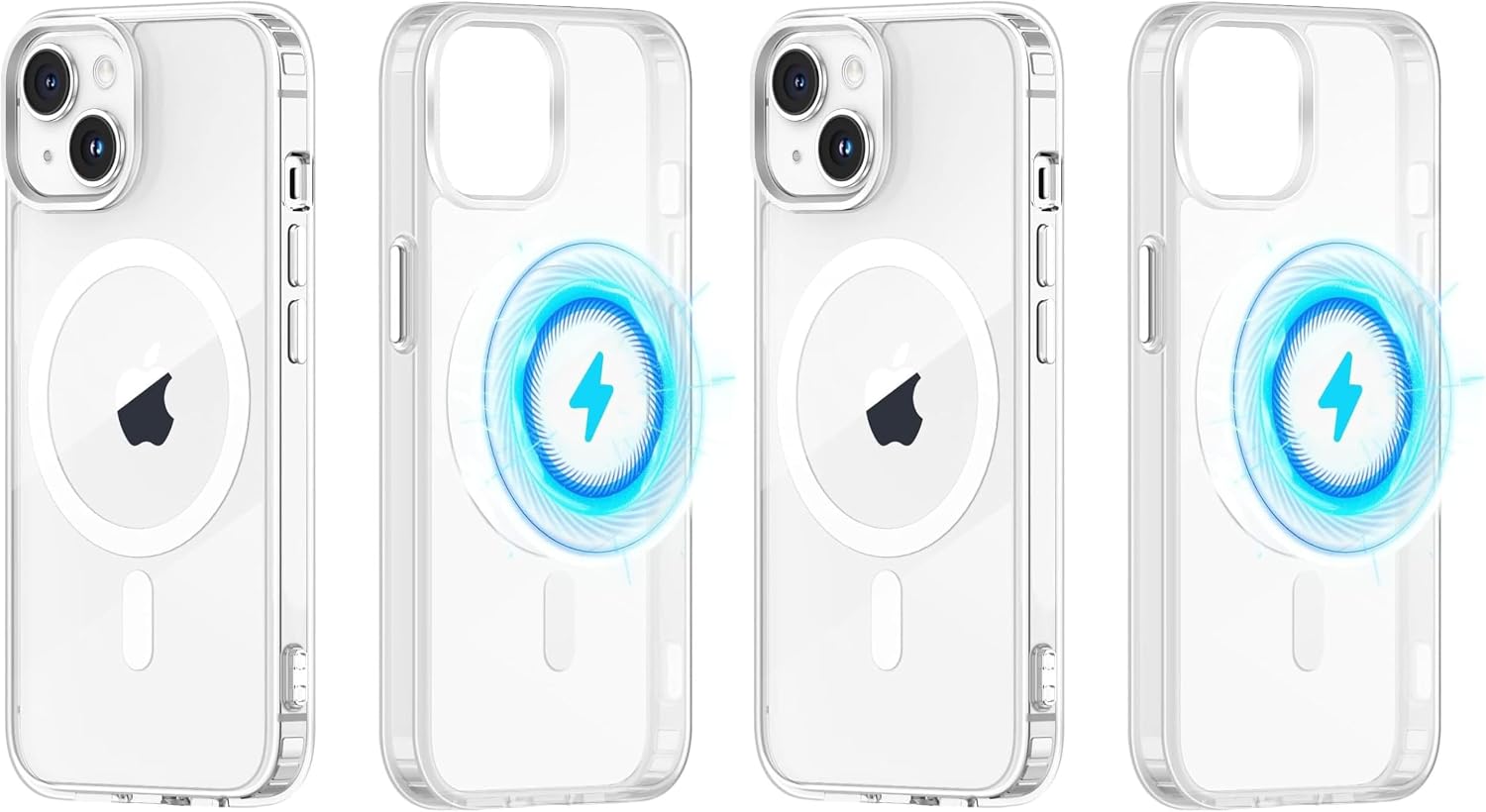 سعر ومواصفات Yoedge Clear Magnetic Case for iPhone 16 with Built-in Magnets Compatible with MagSafe Charging 6.1 inch, Ultra Slim PC + TPU Silicone Protective Shockproof Bumper Cover, Transparent for iPhone 16 (B0HLDZLN2F) على Amazon EG