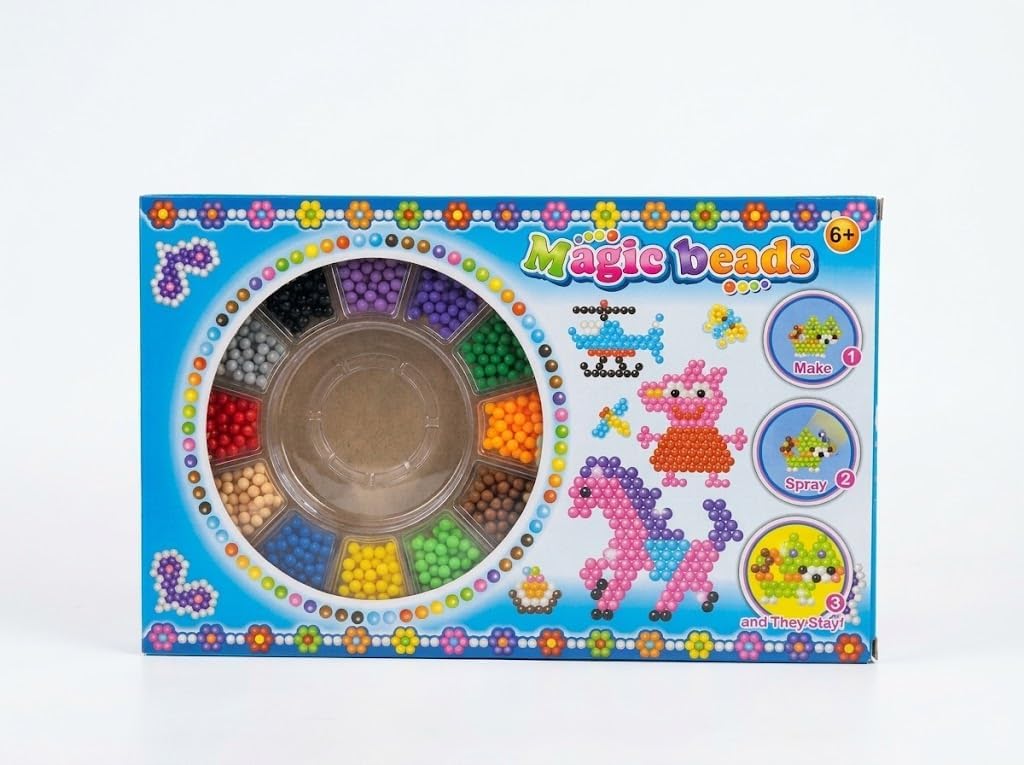 سعر ومواصفات Zain Magic Beads DIY Craft Kit – Water Spray Fuse Beads with Organizer (B0HLY37VM6) على Amazon EG