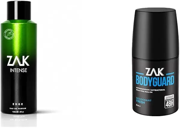 سعر ومواصفات ZAK Edge EDP Intense + Free ZAK Bodyguard Fresh Roll-On Deodorant 50ml (B0H7Y1XLJX) على Amazon EG