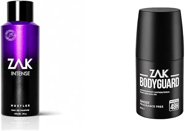 سعر ومواصفات ZAK Hustler EDP Intense + Free ZAK Bodyguard Ghost Roll-On Deodorant 50ml (B0H7Y1WYH8) على Amazon EG