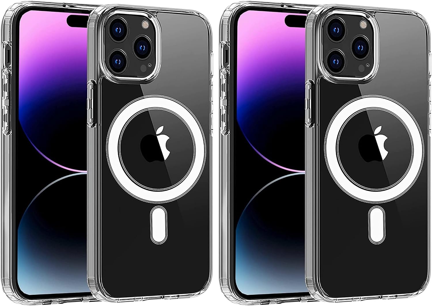 سعر ومواصفات Zubitech iPhone 14 Pro Clear Magnetic Cover | Mag Safe Compatible | Hybrid Protective Crystal Clear Hard Back Case | Shockproof Silicone Frame | Slim Transparent Case for Apple iPhone 14 Pro (B0HLDYXZ61) على Amazon EG