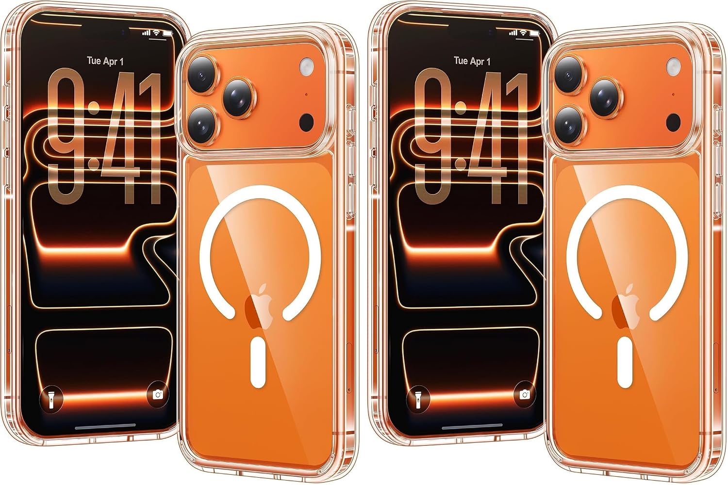 سعر ومواصفات Zubitech iPhone 17 Pro Max Clear Magnetic Cover | MagSafe Compatible | Hybrid Protective Crystal Clear Hard Back Case | Shockproof Silicone Frame | Slim Transparent (Pack of 2) (B0HLF5T3N2) على Amazon EG