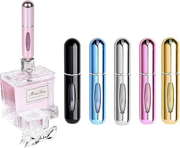 سعر ومواصفات اجيودا عبوة بخاخ عطر صغيرة محمولة قابلة لاعادة الملء بسعة 5 مل من 5 قطع، زجاجة بخاخ فارغة قابلة لاعادة التعبئة للسفر والخروج، متعددة الالوان، متعددة الالوان (B09CLDMVXW) على Amazon EG