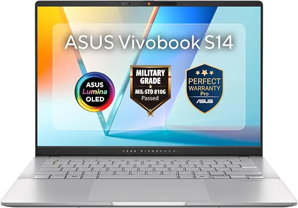 سعر ومواصفات اسس فيفو بوك S14 [M3407KA-SFO155W] AMD رايزن™ AI 5 330 / DDR5 16GB / 512GB M.2 NVMe™ PCIe® 4.0 SSD/بطاقة رسومات AMD راديون™/ 14 انش FHD+ (1920×1200) OLED/ويندوز 11/11 سنة الكمال ضمان برو (B0H95FKWN2) على Amazon EG