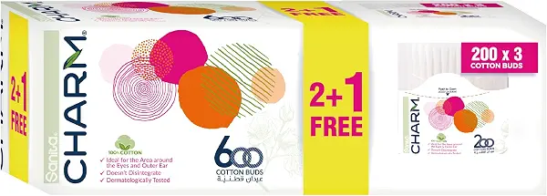 سعر ومواصفات اعواد قطن تشارم (200×2+1) 600 عود من سانيتا (B07SS5MD4Y) على Amazon EG