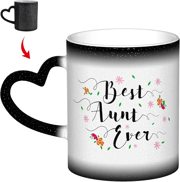 سعر ومواصفات افضل هدية للعمة مج للقهوة بطبعة مشجرة «Best Aunt Ever» بخاصية تغيير الحرارة كوب شاي حساس للحرارة مرح سيراميك اللون 11 اونصة (B09Z5N8R11) على Amazon EG