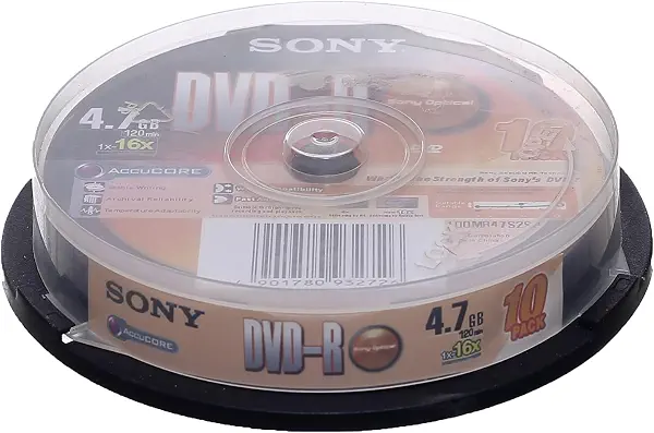 سعر ومواصفات أقراص DVD-R فارغة قابلة للتسجيل مع حافظة لنسخ بيانات الفيديو احتياطياً وتخزين الوسائط موديل S-296 من سوني، 4.7 جيجابايت، 10 أقراص (B0GSRLNFQ9) على Amazon EG