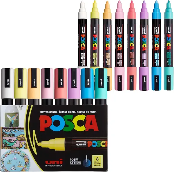 سعر ومواصفات أقلام تلوين مائية بوسكا من يوني بول 8 سي (PC-5M Colors Soft) (B0933H74M4) على Amazon EG