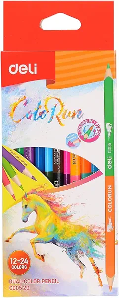 سعر ومواصفات أقلام رصاص للتلوين c00520 من ديلي، 12 لون (B08XRRS5HS) على Amazon EG