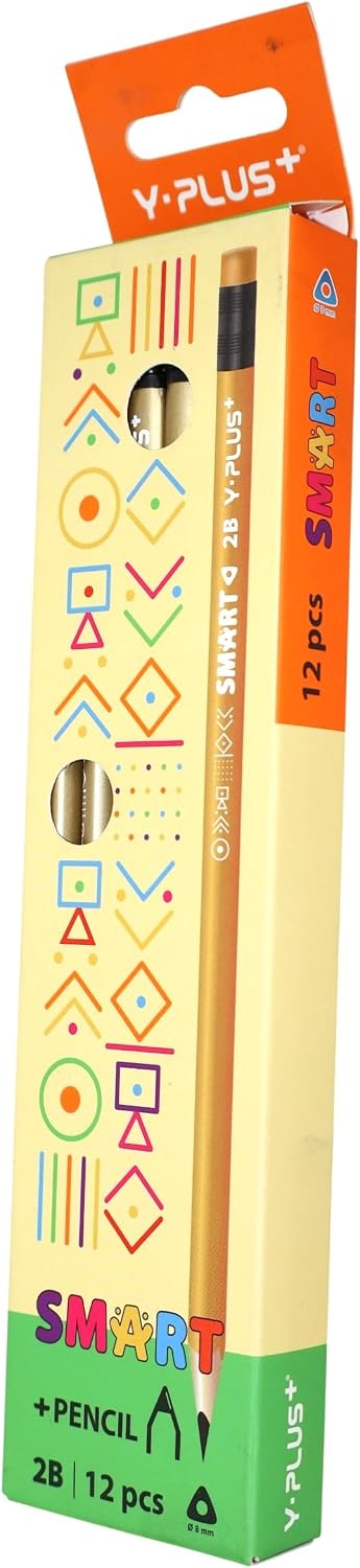 سعر ومواصفات أقلام رصاص ذكية مع ممحاة من واي بلس – 2B، علبة 12 قطعة، رقم PX250310 (B0H5KM37C5) على Amazon EG