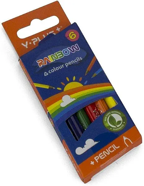 سعر ومواصفات أقلام رصاص صغيرة بألوان قوس قزح من واي بلس، 6 قطع (B096VSLW9T) على Amazon EG