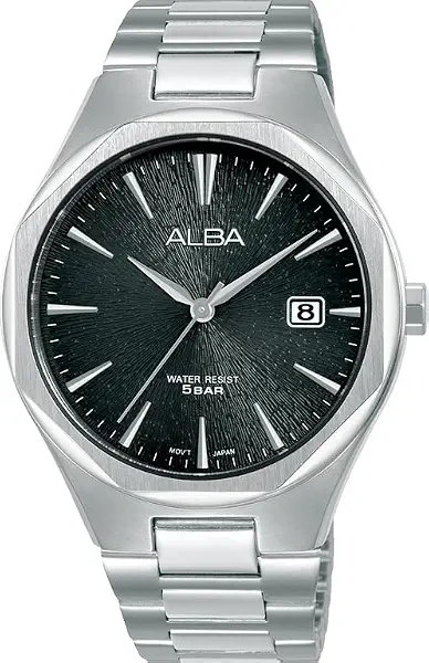 سعر ومواصفات البا ساعة ستانلس ستيل للرجال من برستيج بمينا اسود AS9U59X (B0GR144QLT) على Amazon EG