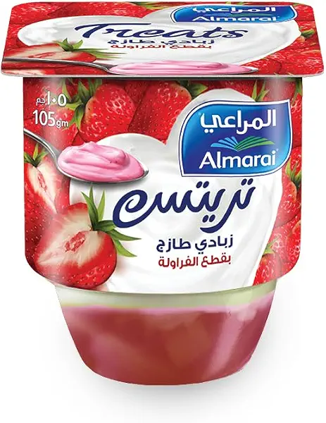 سعر ومواصفات المراعي زبادي بالفراولة من تريتس، 105 جرام (B0FVV39YJM) على Amazon EG