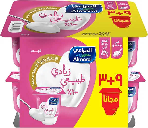 سعر ومواصفات المراعي زبادي طبيعي خفيف 12 × 105 جرام (B0FWC2DVWT) على Amazon EG