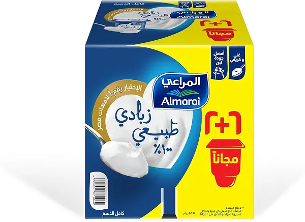 سعر ومواصفات المراعي زبادي طبيعي سادة كامل الدسم 8 × 105 جرام (B0FWBYX8WB) على Amazon EG