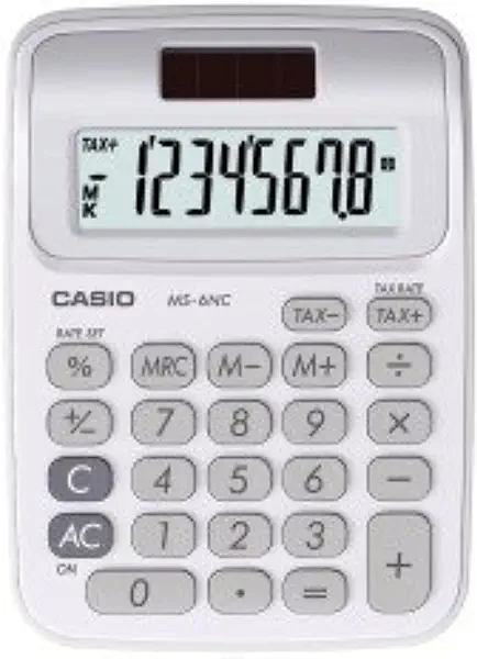 سعر ومواصفات آلة حاسبة MS-6NC-WE متعددة الألوان من كاسيو (B00K0QTTRO) على Amazon EG