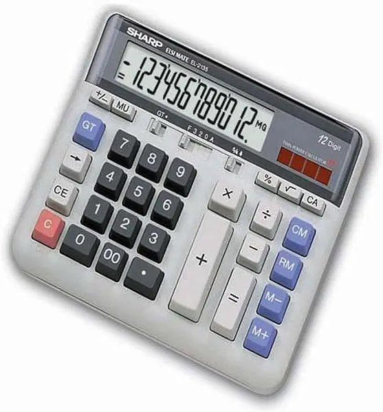 سعر ومواصفات آلة حاسبة إلكترونية 12 خانة من شارب EL-2135 (B002ACO10G) على Amazon EG