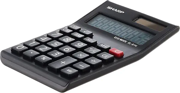 سعر ومواصفات آلة حاسبة إلكترونية من 8 أرقام موديل EL-81N-BK من شارب (B07SL1KMVD) على Amazon EG