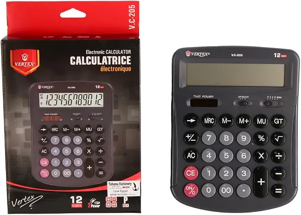 سعر ومواصفات آلة حاسبة إلكترونية مدمجة ومتينة V.C-205 من فيرتكس (B0FL193DDL) على Amazon EG