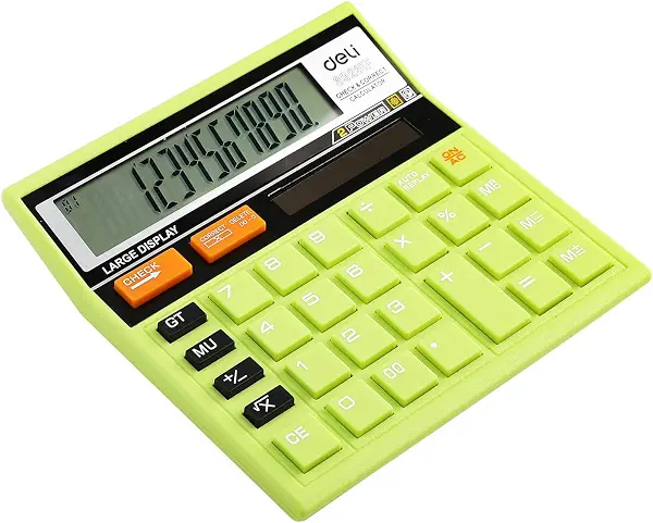 سعر ومواصفات آلة حاسبة لسطح المكتب E39231F من 12 خانة رقم بشاشة عرض كبيرة مع خاصية المراجعة والتصحيح حتى 120 خطوة ونظام طاقة مزدوج من ديلي، لون أخضر (B0FN472TX3) على Amazon EG