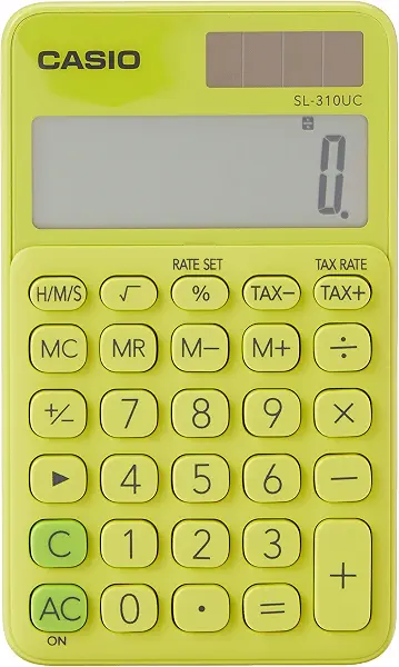 سعر ومواصفات آلة حاسبة ديجيتال محمولة من كاسيو SL-310UC-YG-N-DC - اصفر (B07CX2VNY3) على Amazon EG