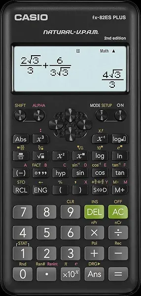 سعر ومواصفات الة حاسبة رقمية من كاسيو FX-82ESPLUS-2WDTV - اسود (B0838WC4GL) على Amazon EG