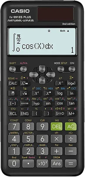 سعر ومواصفات الة حاسبة رقمية من كاسيو FX-991ESPLUS-2WDTV - اسود (B0846D5CBP) على Amazon EG