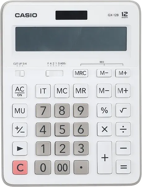 سعر ومواصفات آلة حاسبة رقمية من كاسيو، موديل GX-12B-WE-W-DC - ابيض (B07D63LJBX) على Amazon EG
