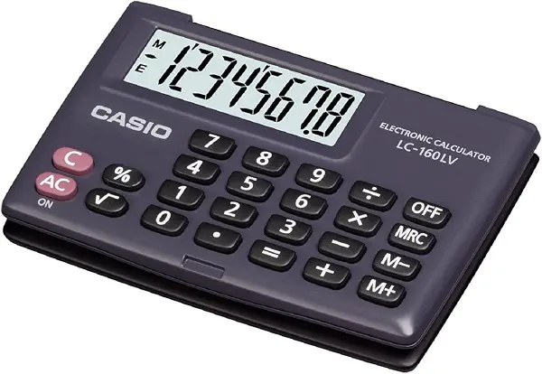 سعر ومواصفات آلة حاسبة عملية محمولة من كاسيو LC-160LV-BK (B000GLKZWQ) على Amazon EG
