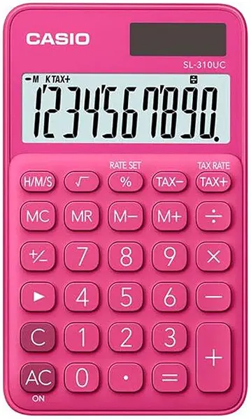 سعر ومواصفات آلة حاسبة عملية كاسيو SL-310UC-RD-N-DC، 10 أرقام، أحمر (B07H4X4DCL) على Amazon EG