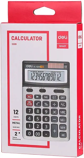 سعر ومواصفات الة حاسبة مكتبية من ديلي E1239 مكونة من 12 خانة (B00YXLAUMK) على Amazon EG
