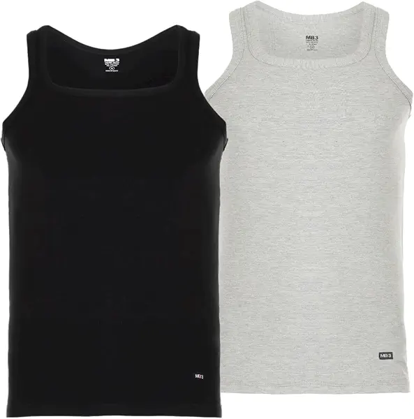 سعر ومواصفات ام بي ثري MB3 Mens Tank Top Set of 2 Pieces Tank Top (pack of 1) (B0D9FKSPR2) على Amazon EG